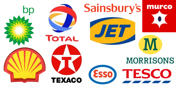 UK petrol station company logos